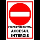 indicator pentru proprietate privata acces interzis